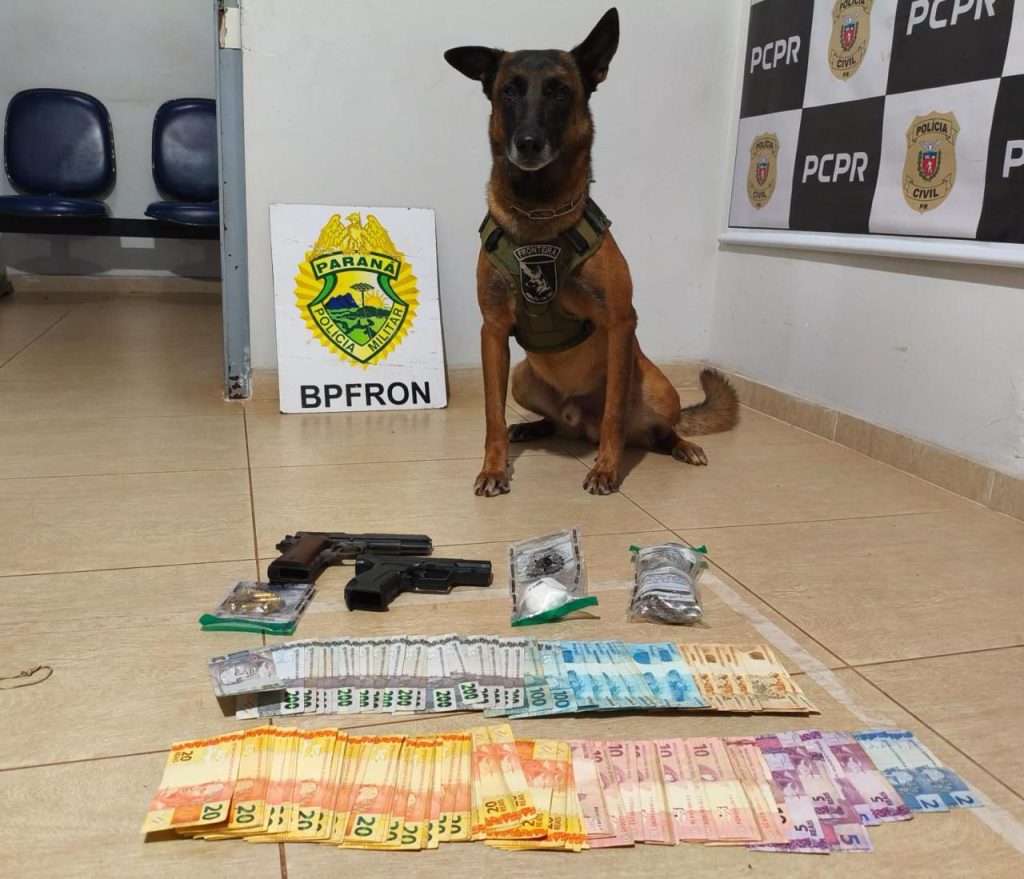 BPFRON apreende arsenal e drogas em Marechal Cândido Rondon; criminosos seguiam para Santa Catarina