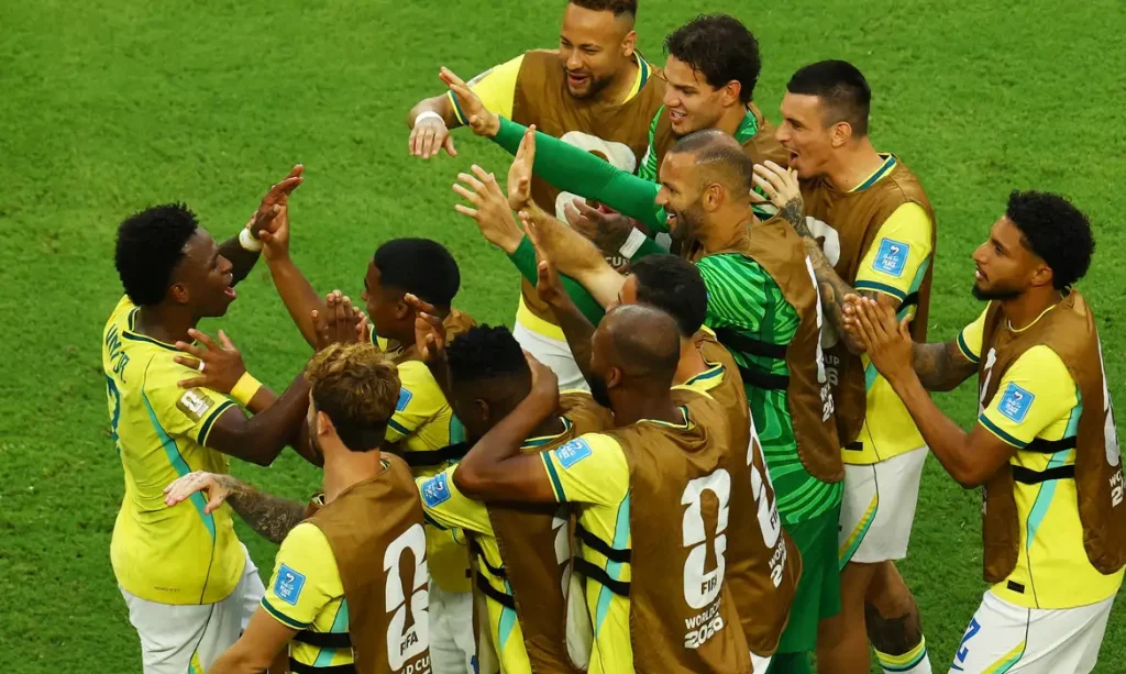Goleada e liderança: Seleção Brasileira vence a Escócia com show de Vinícius Júnior