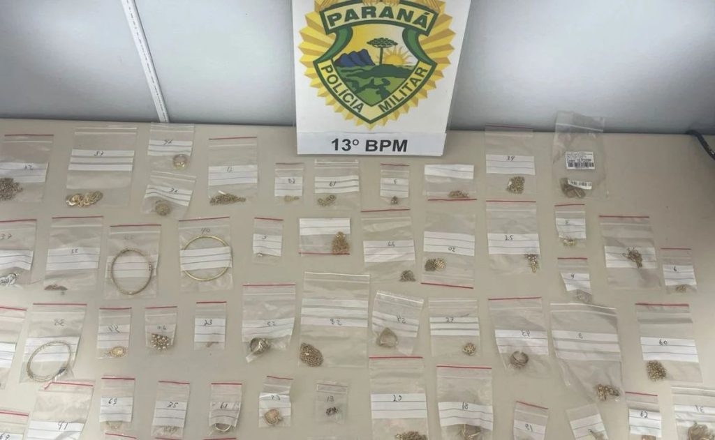 Curitiba: PM apreende adolescente com R$ 763 mil em joias furtadas de shopping