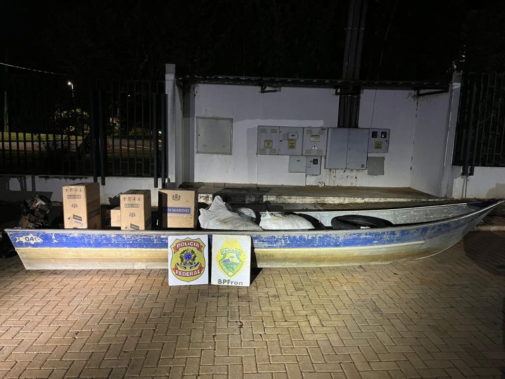Guaíra: BPFRON e Polícia Federal apreendem contrabando e prendem foragido