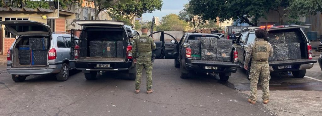 Golpe no contrabando: PF e PM apreendem R$ 8 milhões em eletrônicos em Foz do Iguaçu