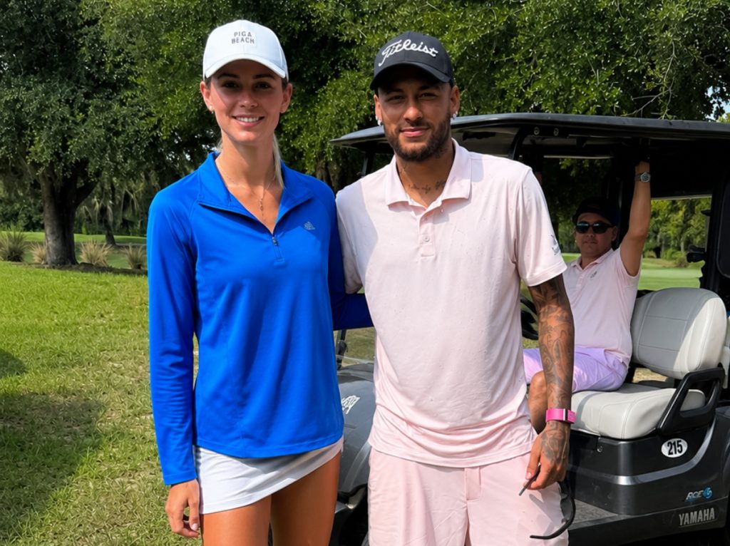 Descanso em família: Após eliminação na Copa, Neymar Jr. aproveita folga em campo de golfe na Flórida