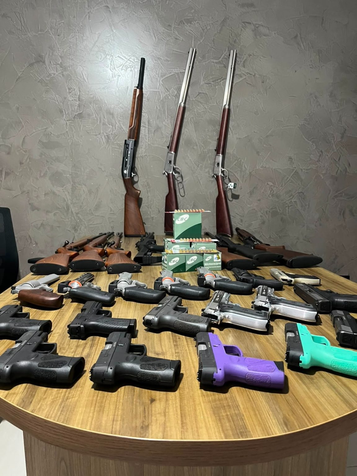 Operação da Polícia Civil apreende arsenal com 28 armas e quase 4 mil munições no Paraná