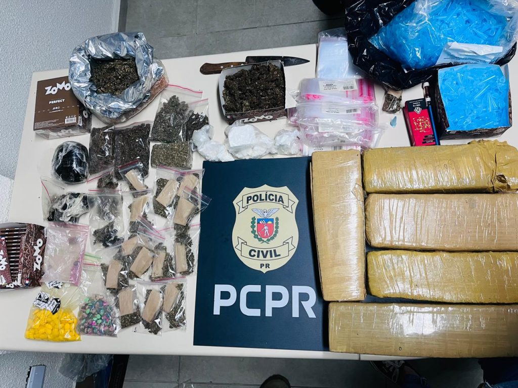 PCPR e PMPR apreendem mais de cinco quilos de drogas em operação contra o tráfico em Guaratuba