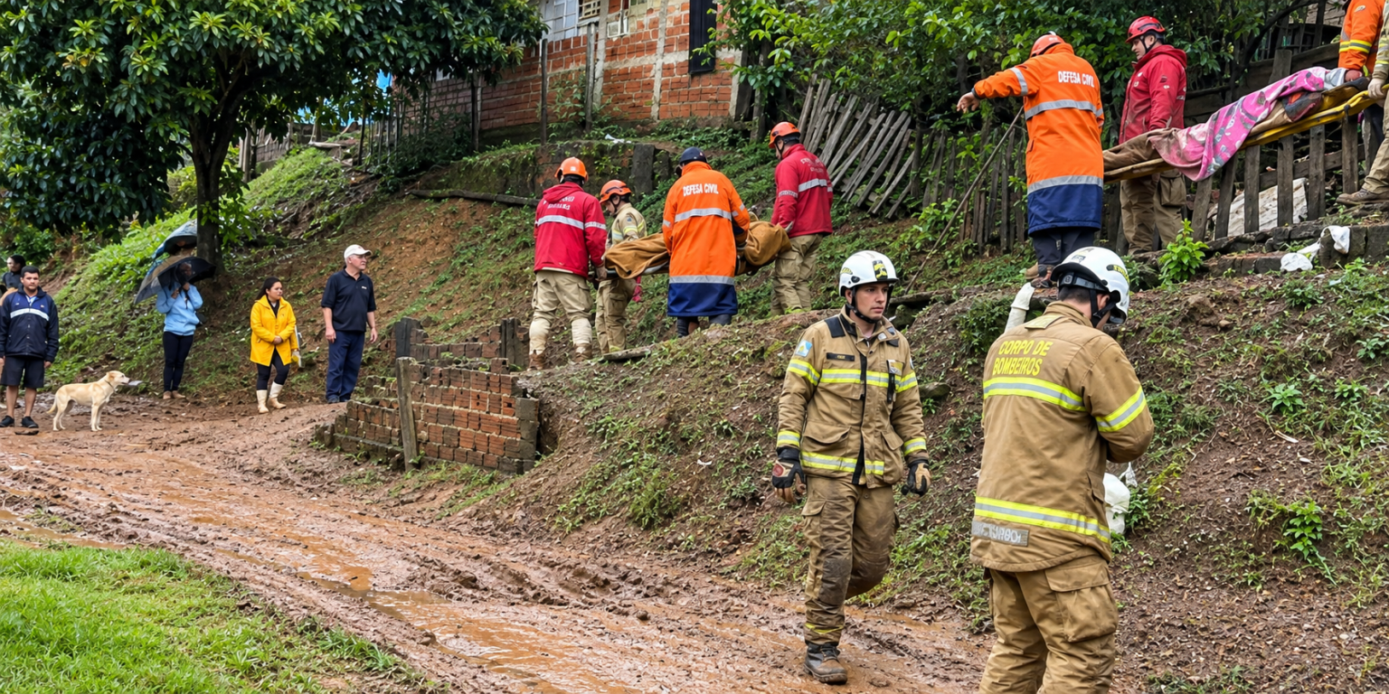 Ponta Grossa: Deslizamento de terra em residência deixa três mortos no bairro Ronda