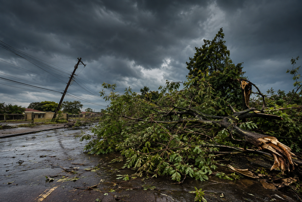 Tempestades e ventos de até 124,9 km/h causam estragos e deixam mais de 160 mil sem luz no Paraná