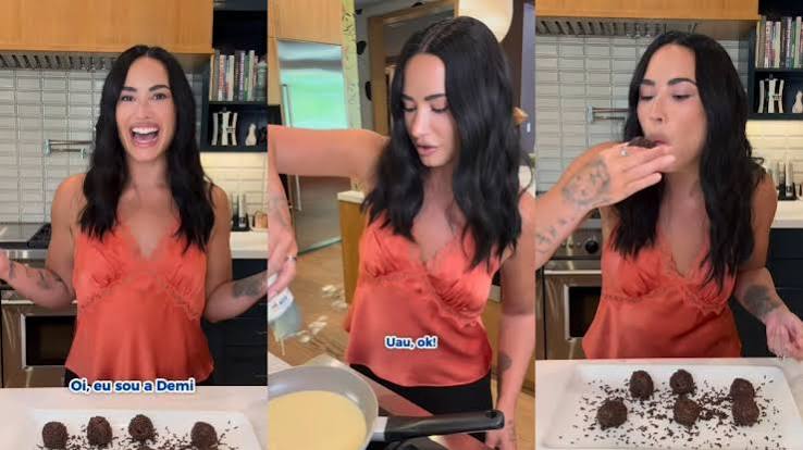 Demi Lovato desembarca no Brasil, aprende a fazer brigadeiro e se prepara para maratona de shows no Rock in Rio e São Paulo